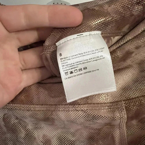 351 Lululemon High Waisted Leggings Size 8 Color Brown Tan - Picture 5 of 6